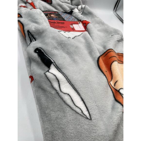 NEW Chucky Halloween Plush Throw Blanket Rare-Fast Shipping!!! - Picture 2 of 10